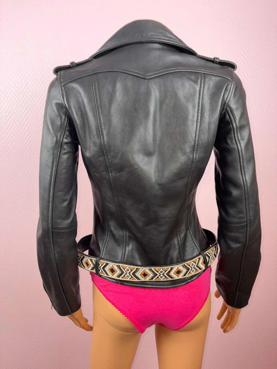 Chaqueta de cuero Maje talla 36 sin usar – photo 4